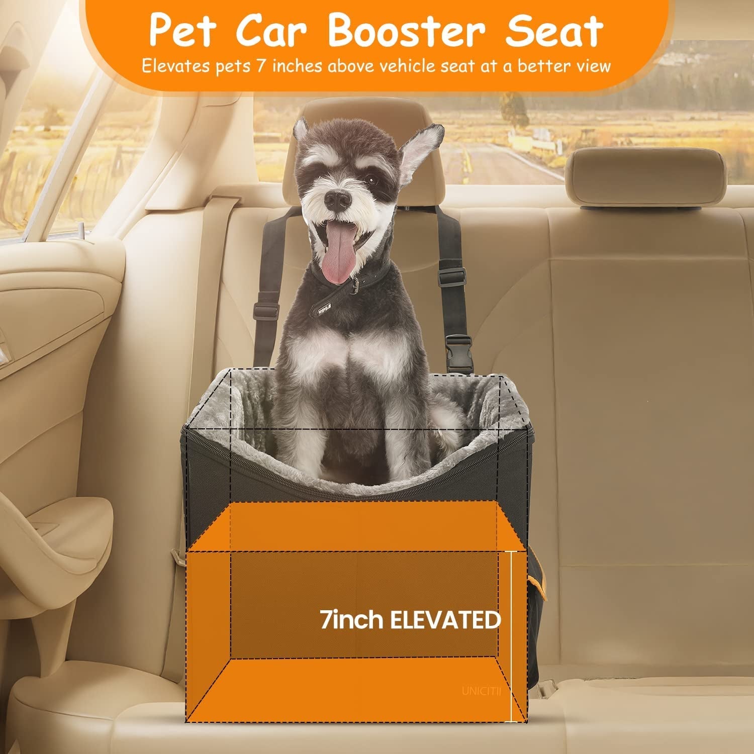 Elevated Dog Car Seat